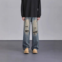 Mens American Camouflage Ripped Jeans