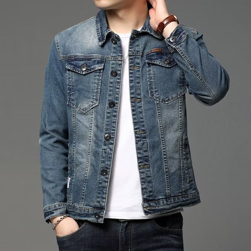 Mens Denim Jacket Slim-Fit