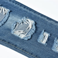 Ripped jeans personality women