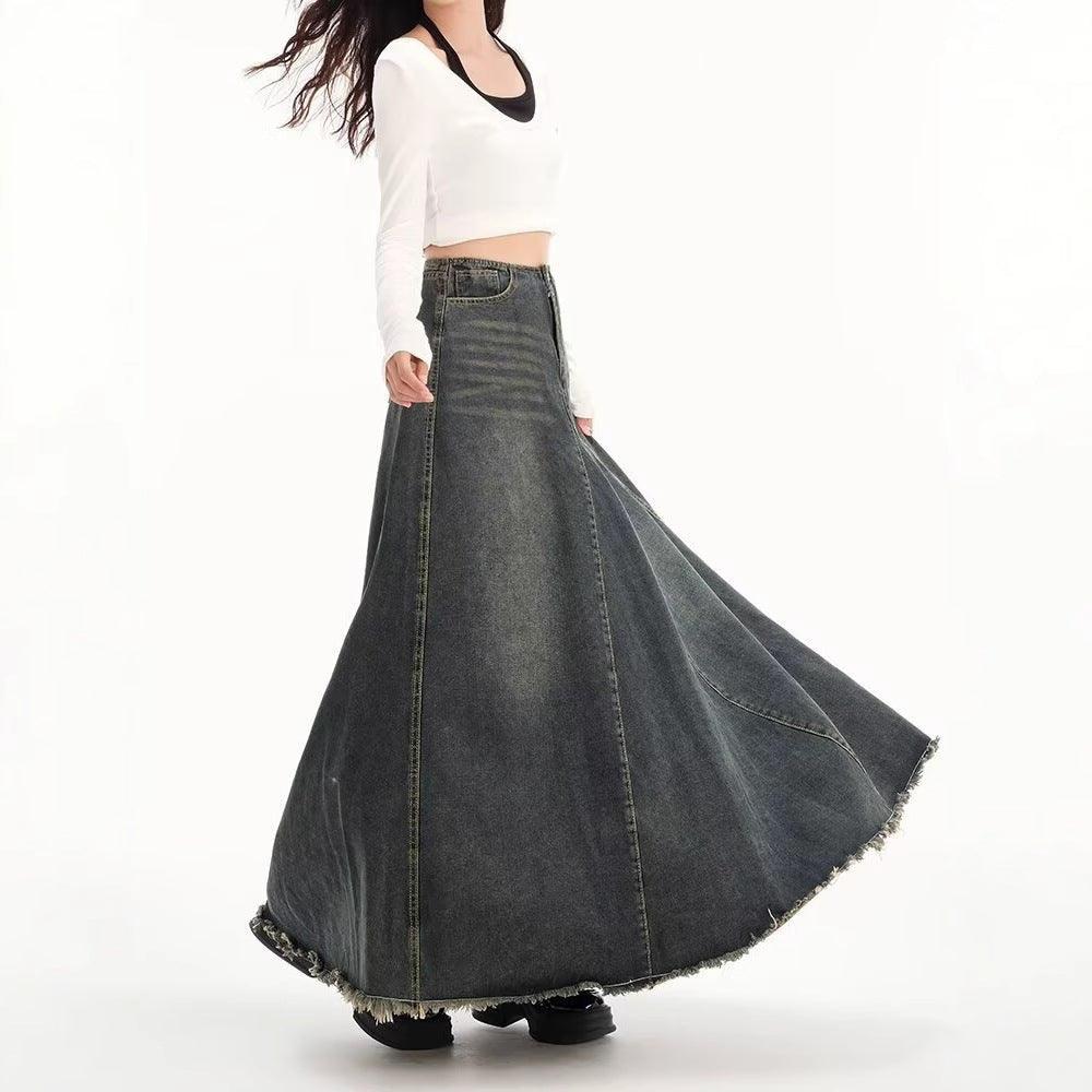 Retro Denim Skirt
