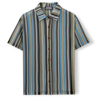 Summer New Men's Ethnic Style Striped Shirt