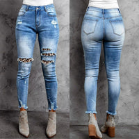 Burrs Tassels Denim Trousers For Women