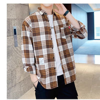 Long-sleeved Plaid shirt