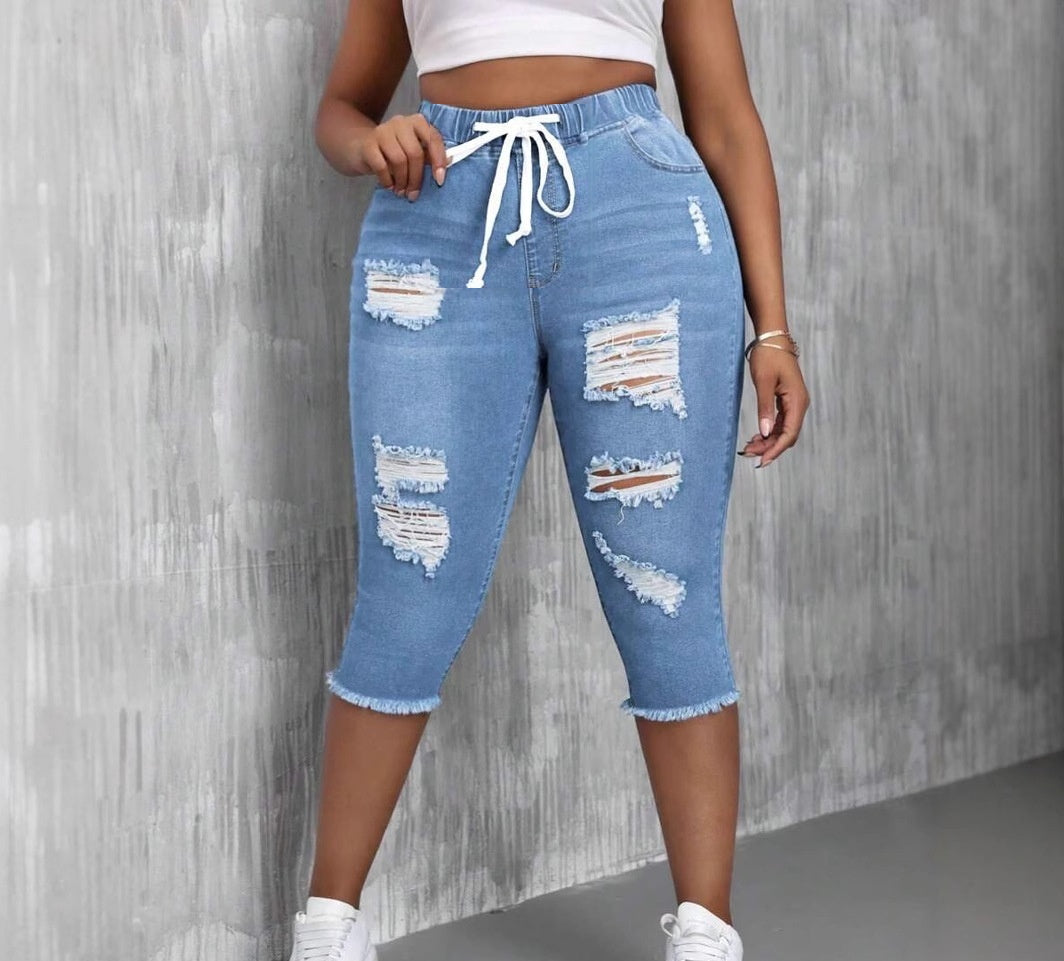 Womens Slimming Ripped Jeans