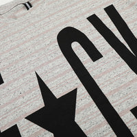 Hip-hop Oversized Letter-print Relaxed-fit Long-sleeve T-shirt With Striped Top
