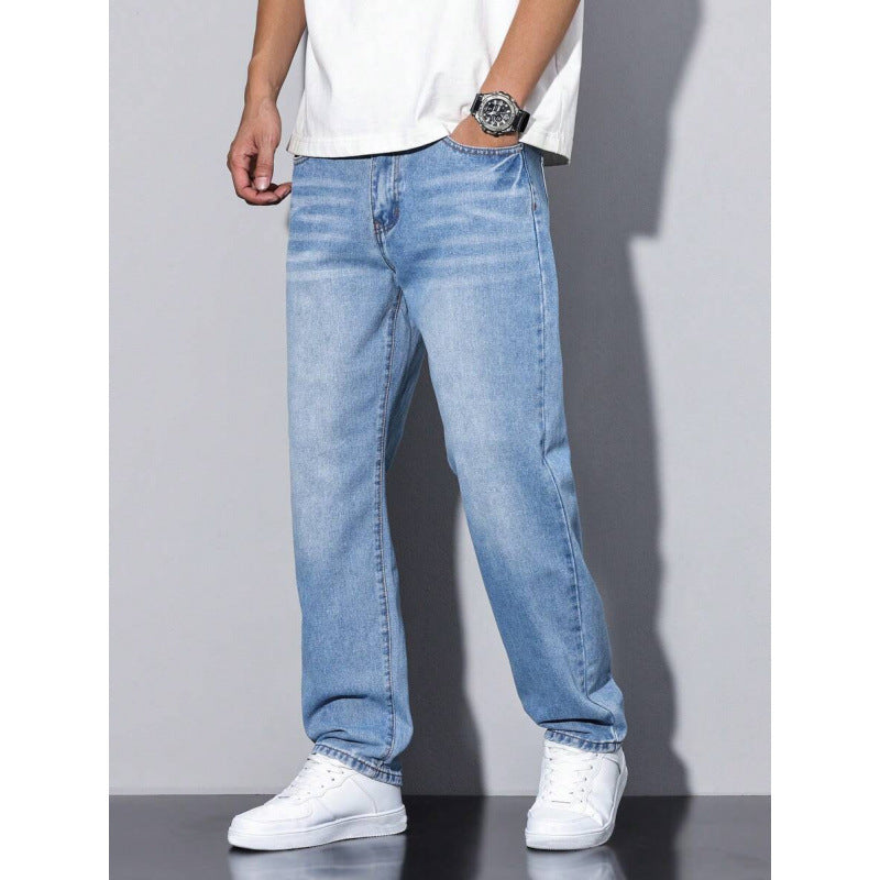Men's Casual Straight-leg Loose Long Jeans