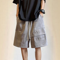 Heavyweight Casual Capri-length Suede Shorts