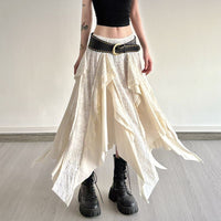 Low-Waist Irregular Skirt