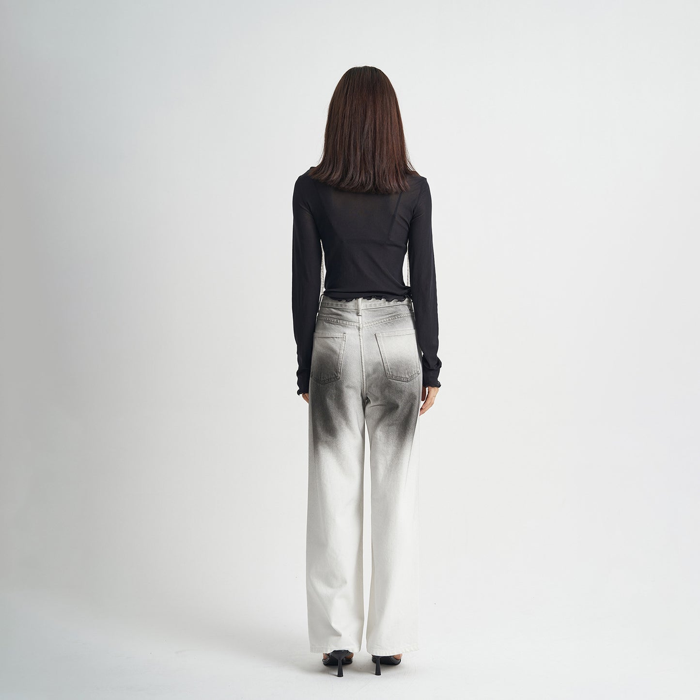 Washed Jeans Original Design High Waist Straight Slim Fit