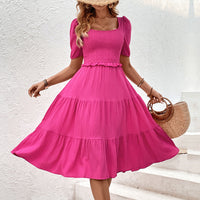 European And American Women's Clothing Ruched Backless Strap Dress