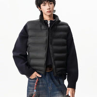 American Style Button-down Solid-color Cotton Jacket Vest