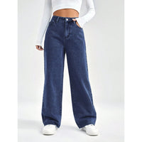 Womens Loose-fit Denim Jeans