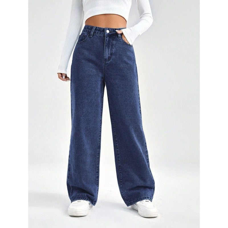 Womens Loose-fit Denim Jeans