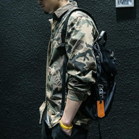 Camouflage Long Sleeve Tooling Shirt Jacket Men
