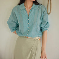 French-striped Sun-protection Shirt