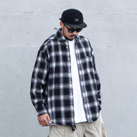 Japanese Style Plaid Long Sleeve Shirt