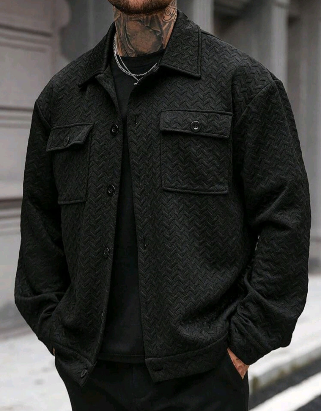 Men's Casual Jacquard Jacket