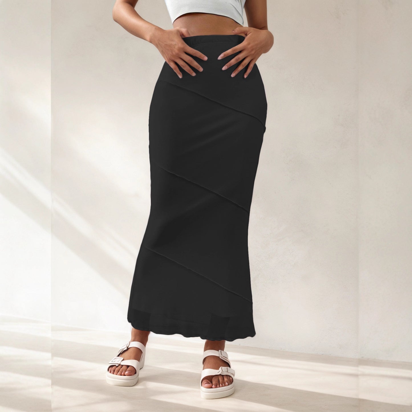 Summer High-Waisted Long Skirt