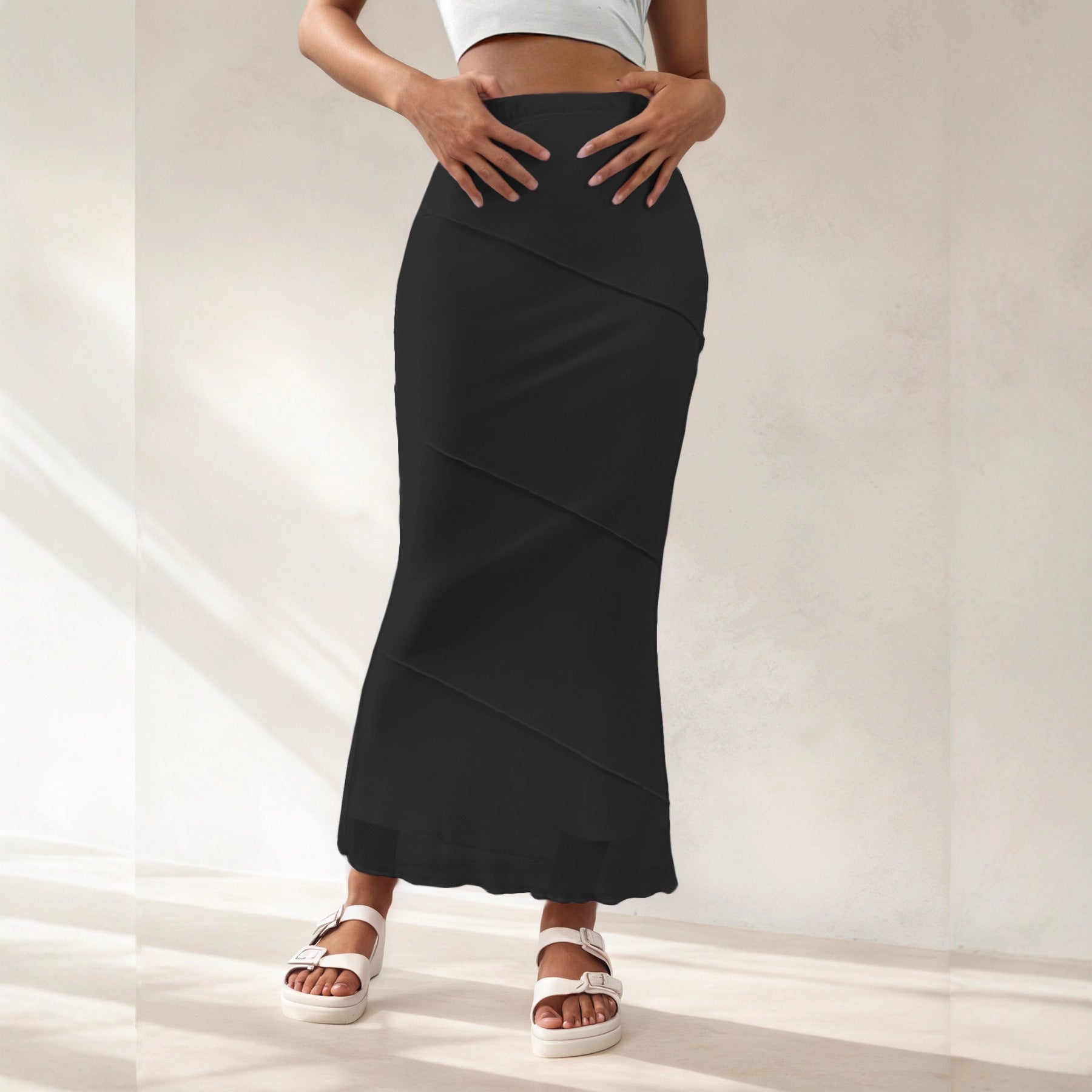 Summer High-Waisted Long Skirt