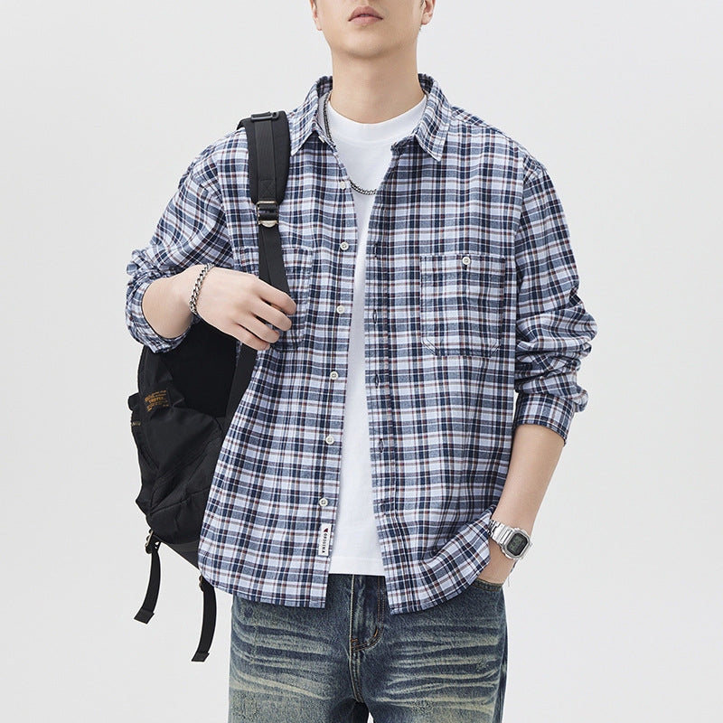Fashion Fashion Brand Plaid Shirt High Quality Can Be Long Sleeves Inner Wear Coat