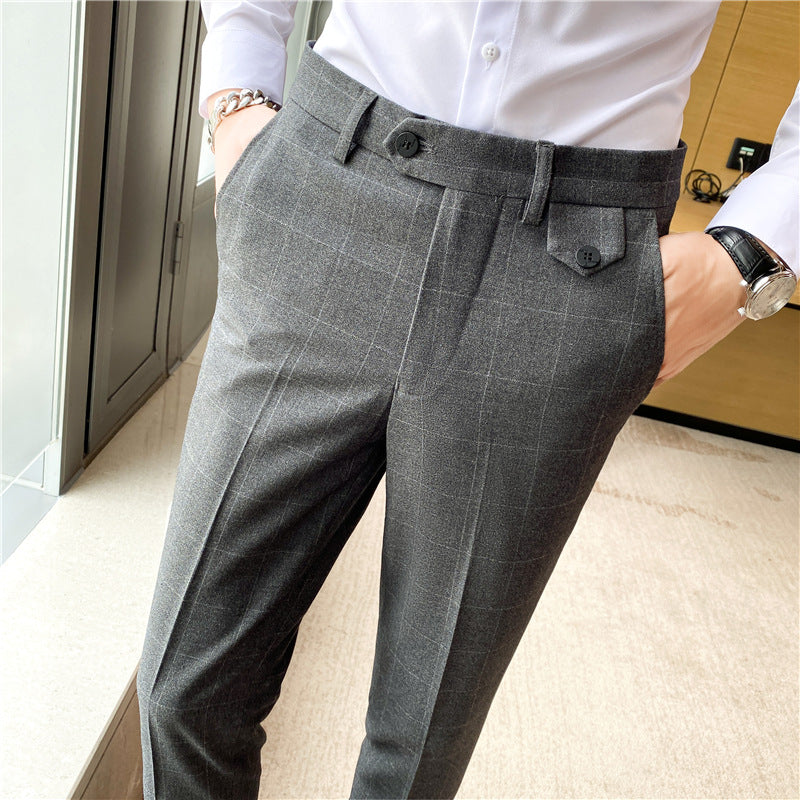 British Classic Checkered  Slim Fit Men's Pant