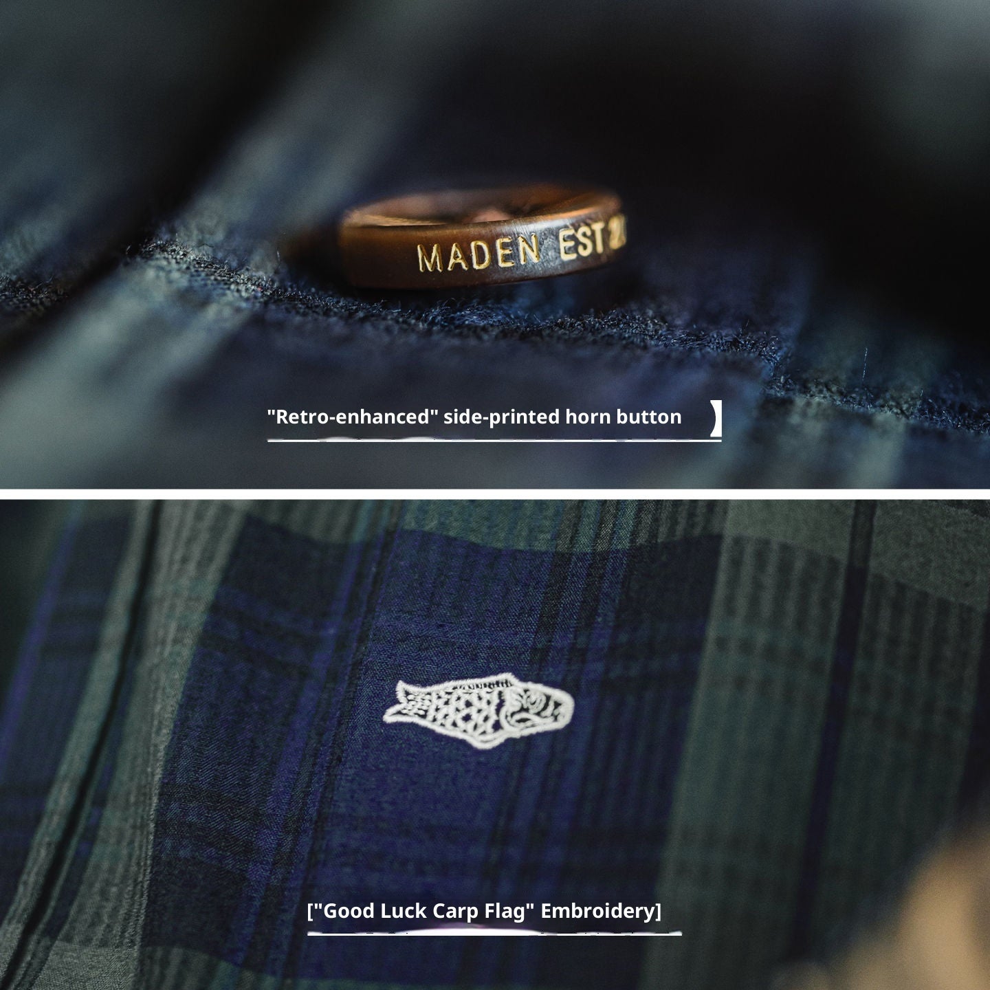 Retro Blue-green Plaid Shirt For Men