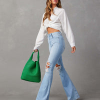 Fashion Temperament Wide-leg Jeans Women
