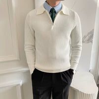 Knitted Polo Sweater With Thermal