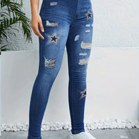 Ripped Distressed Skinny Denim Jeans