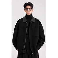 Lamb Wool Lapel Double-faced Wool Jacket