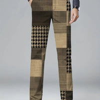 Mens Casual Slim-fit Straight-leg Dress Pants