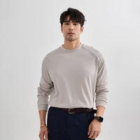 Mens Long-Sleeve  Solid-Color Raglan Sleeve T-shirt