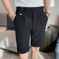 Neapolitan Style Slim White Shorts