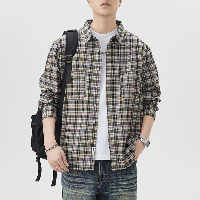 Fashion Fashion Brand Plaid Shirt High Quality Can Be Long Sleeves Inner Wear Coat