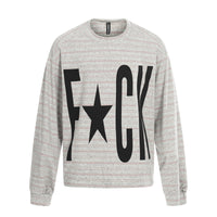 Hip-hop Oversized Letter-print Relaxed-fit Long-sleeve T-shirt With Striped Top