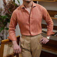 Men's Cotton Linen Long Sleeve Shirt