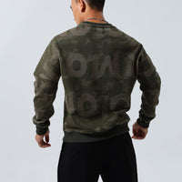 Mens Crew-Neck Pullover Sports Long-Sleeve Sweatshirt