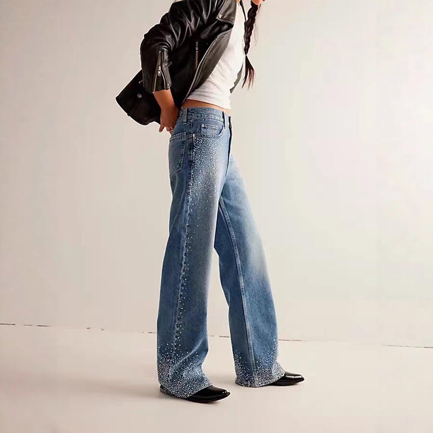 Womens Straight-leg Jeans