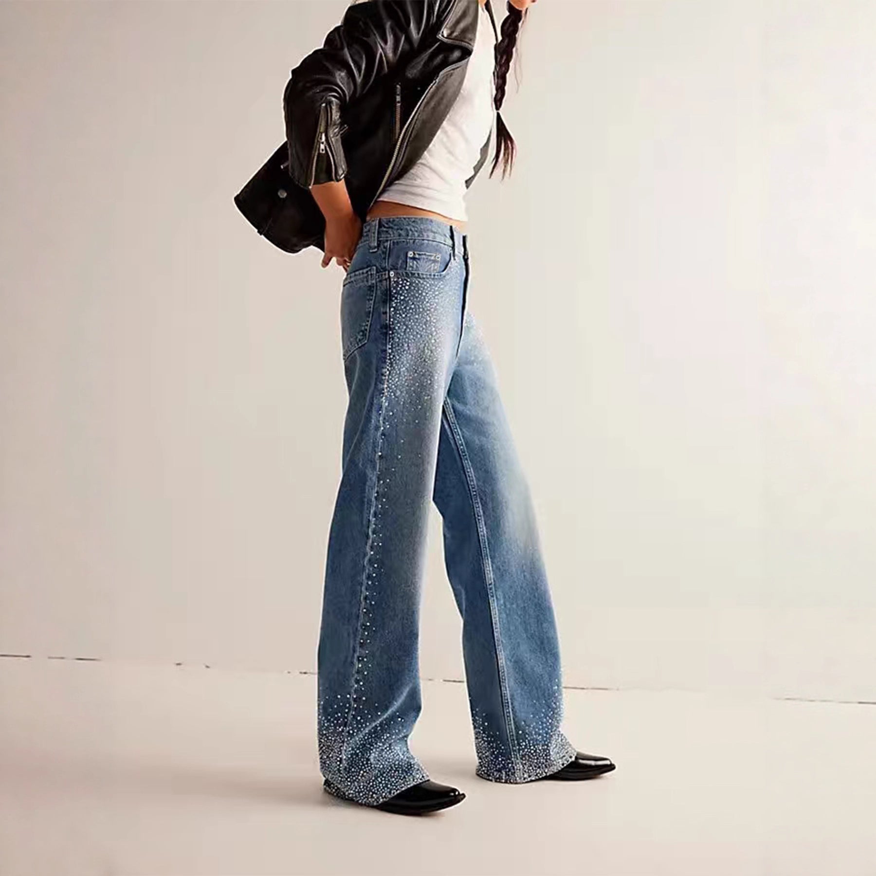 Womens Straight-leg Jeans