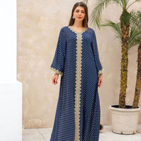 Simple Lace Slim-fit Dubai Women's Dress