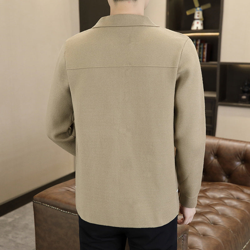 Men's Casual Knitted Sweater Coat