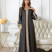 Simple Lace Slim-fit Dubai Women's Dress