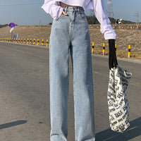 Wide Leg Jeans For Women Bottom Baggy Denim Pants Trousers