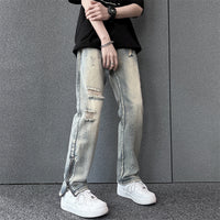 Mens Summer Loose-Fit Denim Jeans