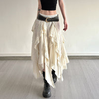 Low-Waist Irregular Skirt