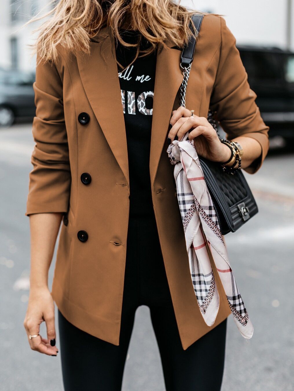 European And American Long-sleeved Double-breasted Button Blazer