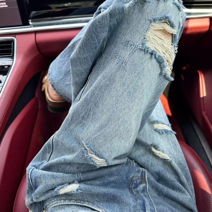Slim Design Wide-leg Jeans