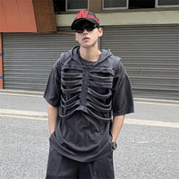 Loose, Versatile Designer-style Sleeveless Hooded Tank Top