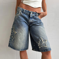 Women's Casual Denim Cropped Pants