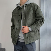 Mens Casual Retro Denim Jacket